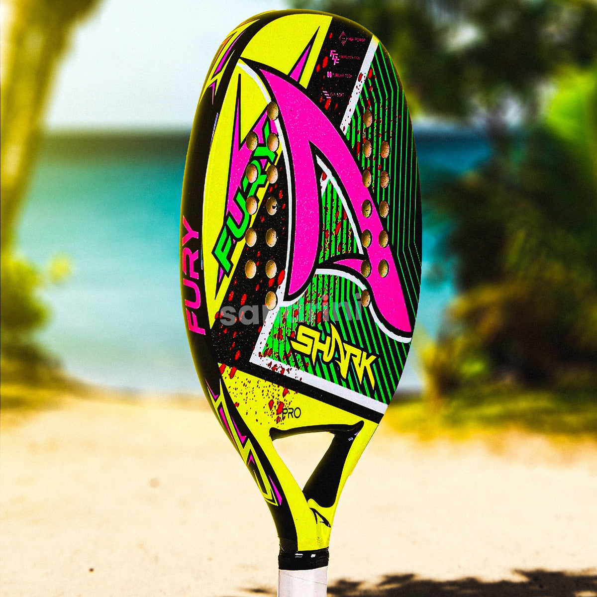 Shark Cyclone Beach Tennis Racket Black