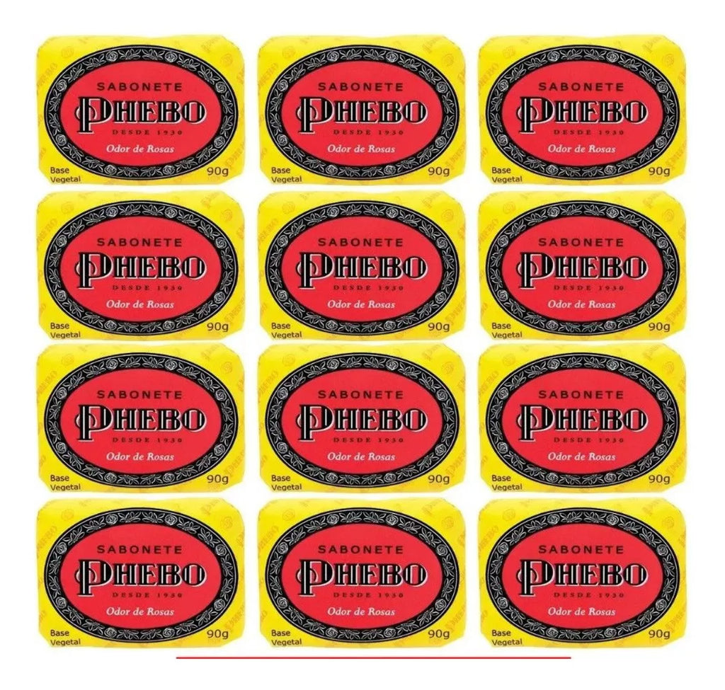 Phebo Rose Scent Glycerin Bar Soap 12 units 90g/3.17 oz.