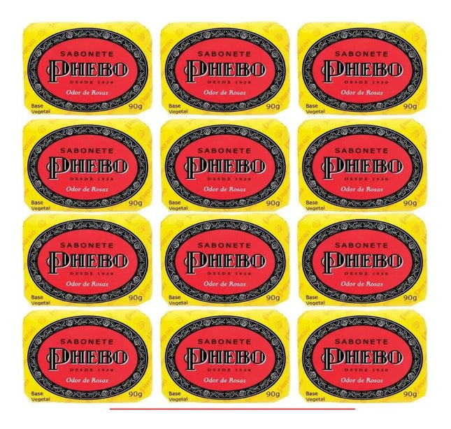 Phebo Rose Scent Glycerin Bar Soap 12 units 90g/3.17 oz.