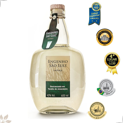 Silver Cachaça Aged in Peanut Barrels 600ml Engenho São Luiz