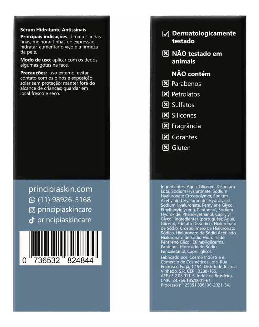 Principia AH-2 Principia Moisturizing Serum 2% Hyaluronic Acids + B5 Skin type All 30ml/1.01 fl.oz.
