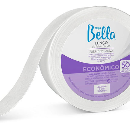 Depil Bella Roll of TNT Waxing Cloth for Hair Removal White 50 Meters