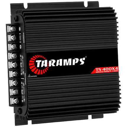 Taramps TS400X4 Black Amplifier Module 400 Watts RMS Digital  4 Channels 2 Ohms Stereo Audio Wire and RCA Input Power for Car Motorcycle Truck Automotive Sound