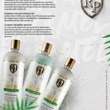 Robson Peluquero Kit Hamamelis Tea Tree Shampoo, Mask and Shampoo For Hair Strength 3x1000ml/33.8fl.oz.