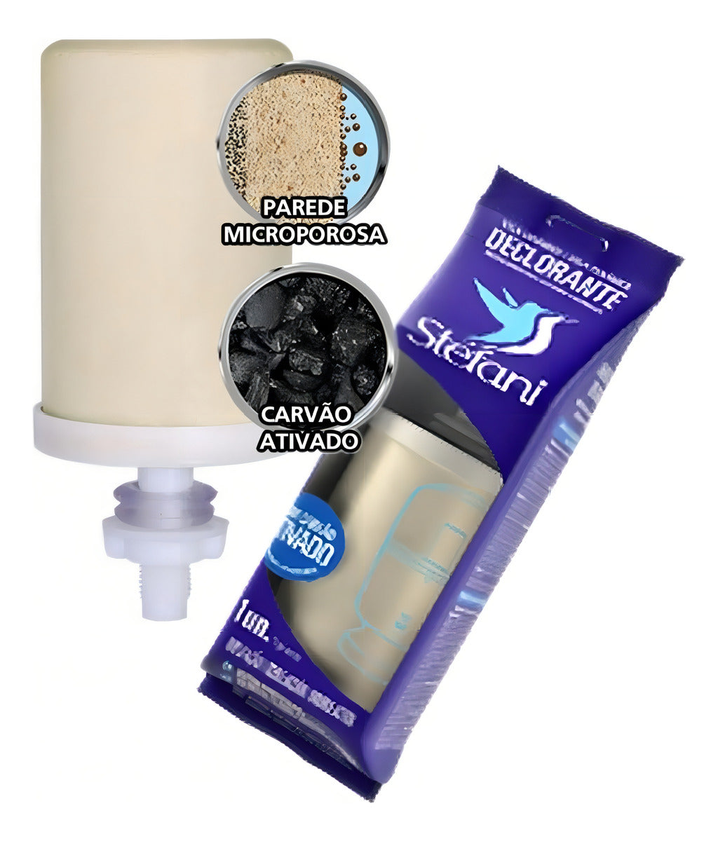 Stéfani Double Action Clay Filter Candle with Activated Carbon