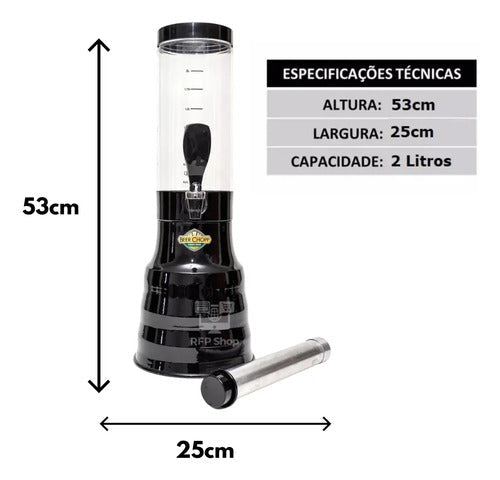 Beer Chopp Torre De Chopp 2l Portátil Gelada Com Alça