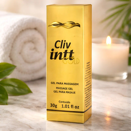 Intt Cliv Gold Extra Strength Anal Desensitizing Gel 30g, neutral flavor, for sensitive anal area, by Intt Cosméticos.