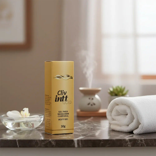 Intt Cliv Gold Extra Strength Anal Desensitizing Gel 30g from Intt Cosméticos, neutral flavor, shown in the product container.