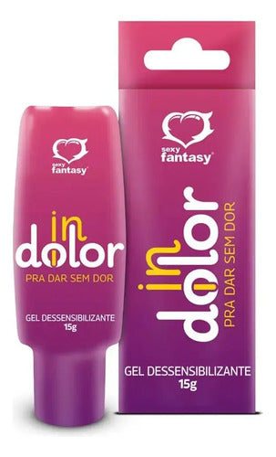 Sexy Fantasy IN DOLOR desensitizing anal gel lubricant with aloe, 15g, personal lubricant for comfort and ease during intimacy.