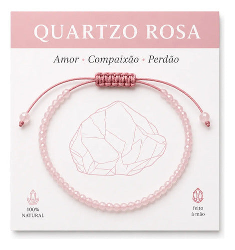 Pulseira Pedra Natural Ajustável Facetada 2mm Escolha