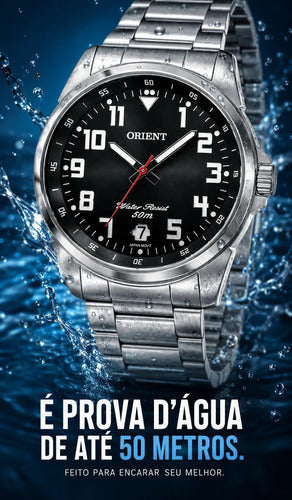 Relógio Orient Masculino Prateado Original A Prova Dágua 50m