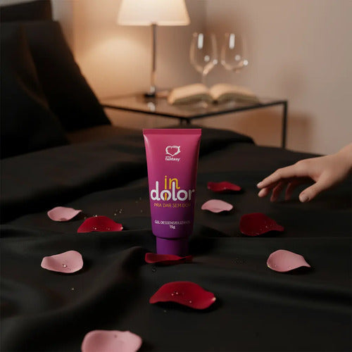 Sexy Fantasy IN DOLOR desensitizing anal gel lubricant with aloe, 15g, smooth and soothing personal lubricant for comfort.