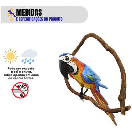 Bird Kit 5 Units (Handmade Wooden Macaws) 50cm