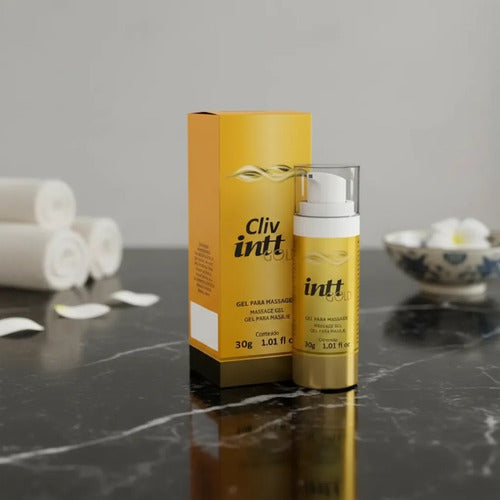 Intt Cliv Gold Extra Strength Anal Desensitizing Gel 30g from Intt Cosméticos, neutral flavor, soothing for sensitive areas.