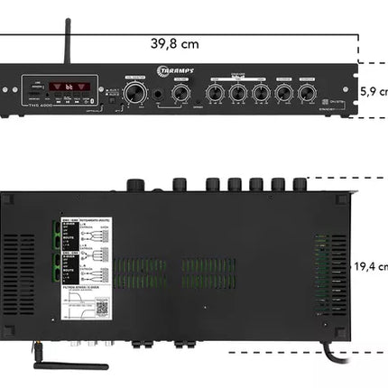 Taramps THS 6000 Amplifier Home Receiver Multi Channel 400 Watts RMS 2 ohms