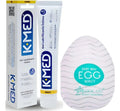 Gel lubrificante íntimo K-med by BuyBrazil with Ovo Egg, showing the clear gel tube with branding and packaging.