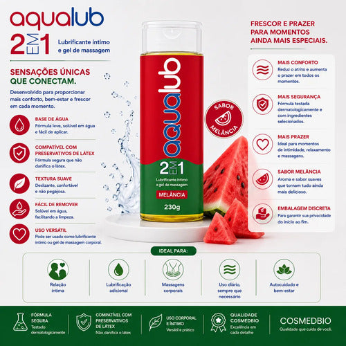 K-Med 2-in-1 personal lubricant and massage gel in 203g container, ideal for intimate use and soothing massages.