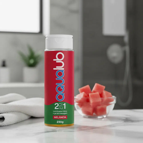 K-Med 2-in-1 personal lubricant and massage gel in 203g container, smooth and moisturizing for intimate use and massage.