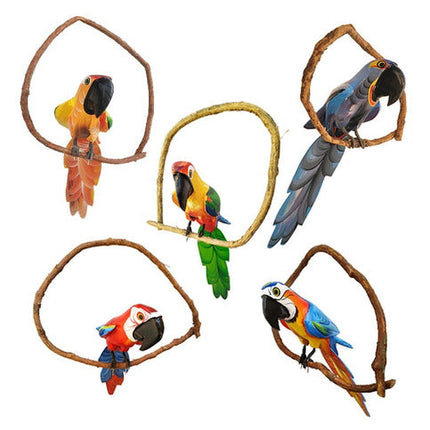 Bird Kit 5 Units (Handmade Wooden Macaws) 50cm
