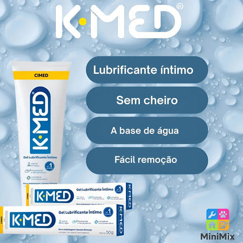 K-med intimate gel lubricant with Ovo Egg bonus from BuyBrazil, shown in a clear bottle with smooth gel inside.
