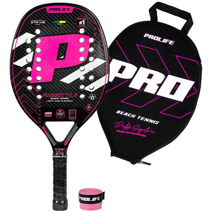 Beach Tennis Freestyle Racket 3k Carbon Original Prolife Gray
