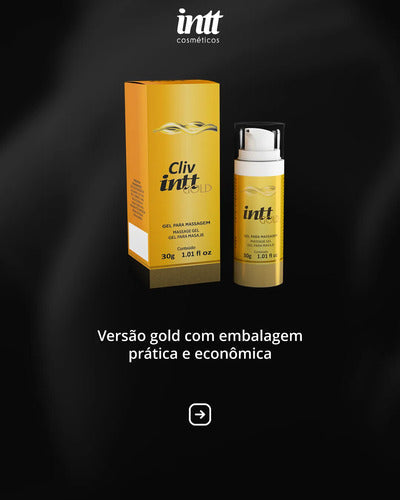 Intt Cliv Gold Extra Strength Anal Desensitizing Gel 30g from Intt Cosméticos, neutral flavor, shown in a 30g tube.