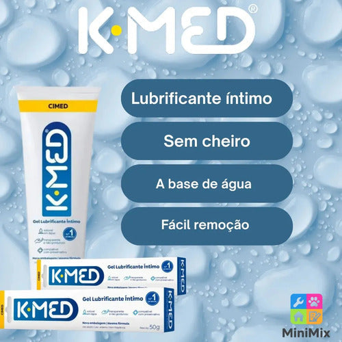 BuyBrazil Gel Lubrificante Íntimo K-med with rechargeable suction toy and bonus, shown in a sleek, clear container.