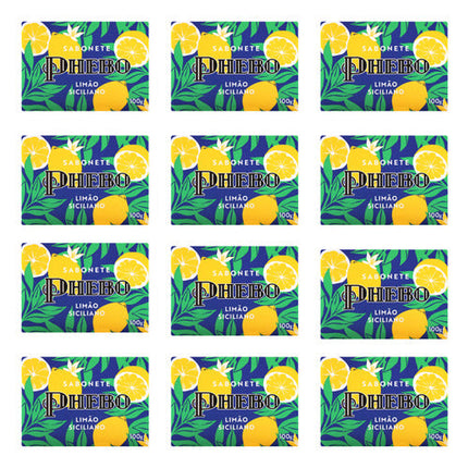 Phebo Sicilian Lemon Soap Bar 100g Kit 12 Units