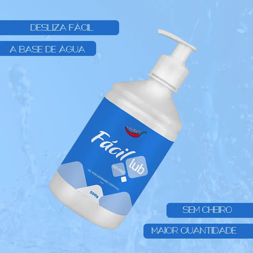 Neutral lubricant gel in 500g tube, designed for intimate comfort, with a smooth, slippery texture for personal use.