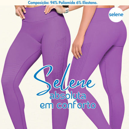 Selene Women's Seamless Gym Leggings with High Waist and Side Ventilation Polyamide, Zero Transparency