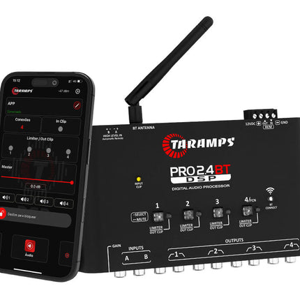 Wireless Audio Control Redefined: Taramps Pro 2.4 BT 4-Channel Bluetooth Processor
