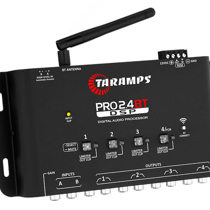 Wireless Audio Control Redefined: Taramps Pro 2.4 BT 4-Channel Bluetooth Processor