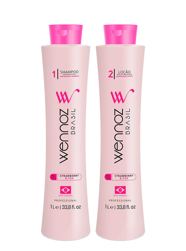 Wennoz Brasil Honma Tokyo Kit Strawberry B.Tox Progressive Brush 2x1000ml/33.8 fl.oz.