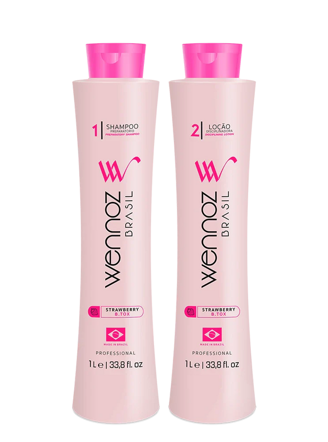 Wennoz Brasil Honma Tokyo Kit Strawberry B.Tox Progressive Brush 2x1000ml/33.8 fl.oz.