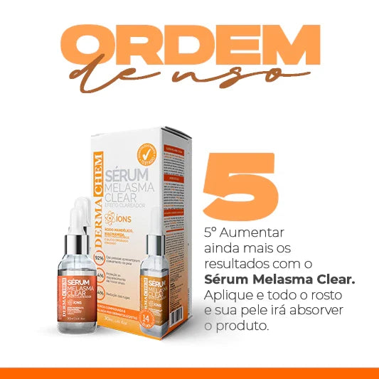 🍊 Kit Skincare Vitamina C Dermacrem – Clareador, Anti-idade & Anti-manchas ✨