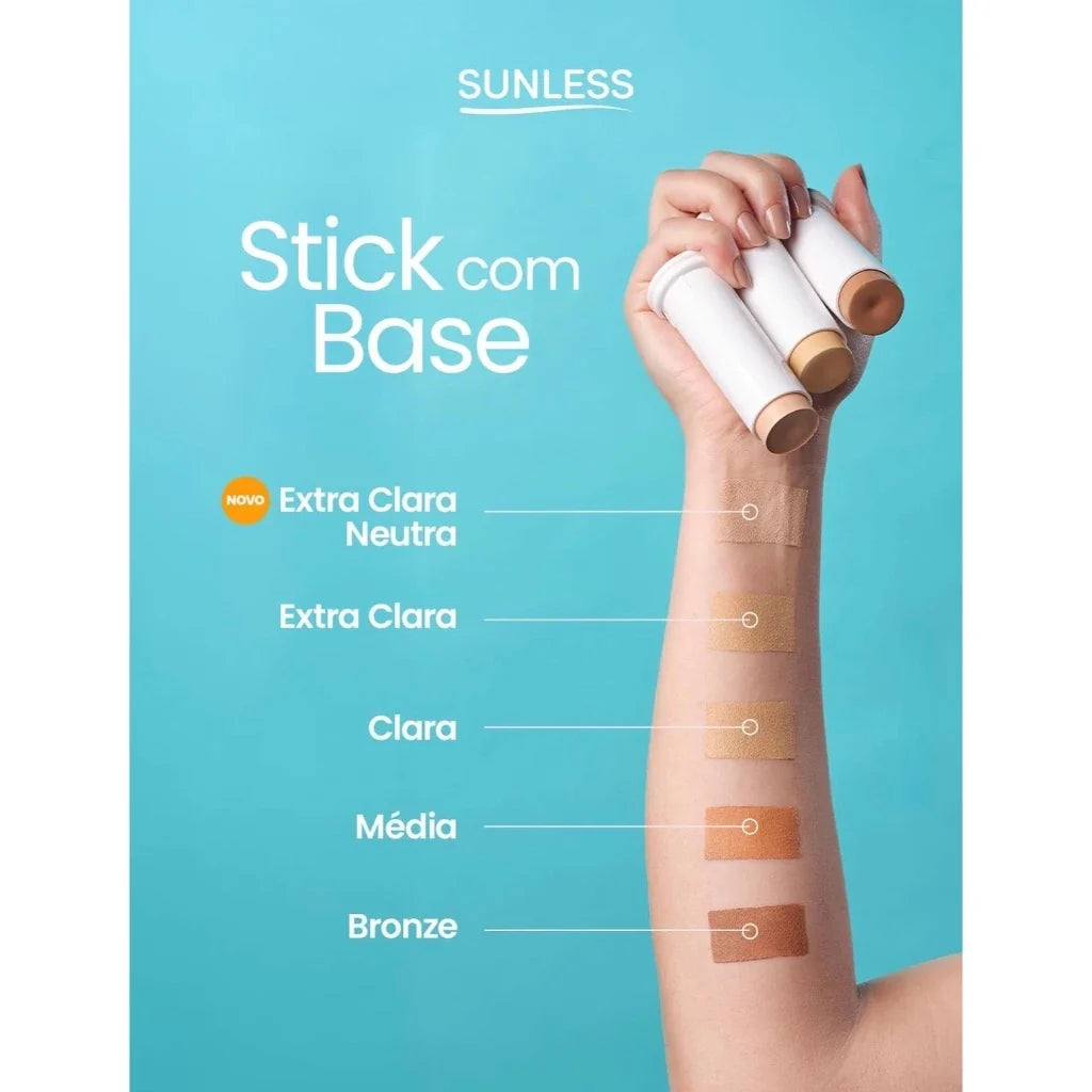 Protetor Solar Facial com Base em Bastão FPS 50 Efeito Matte Sunless Stick Envio Imediato