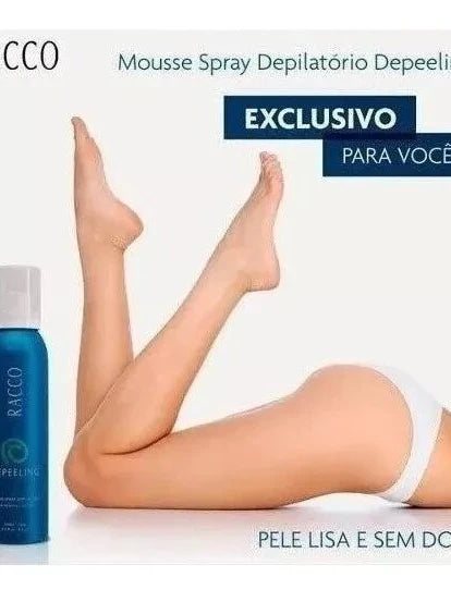Mousse Spray Depilatório Depeeling Racco 150ml creme para depilar e depilação