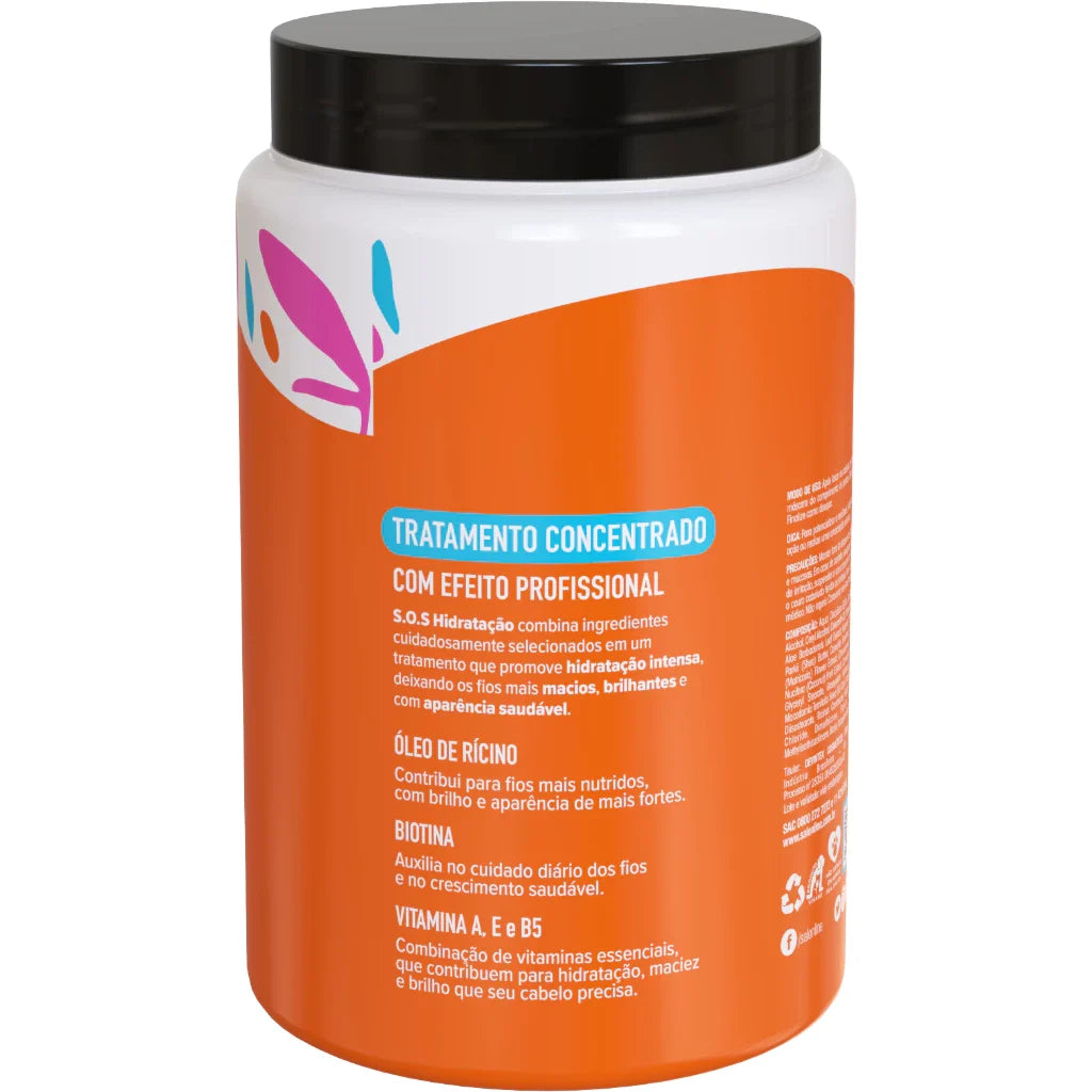 Máscara S.O.S Hidratação Óleo de Rícino Salon Line 1kg