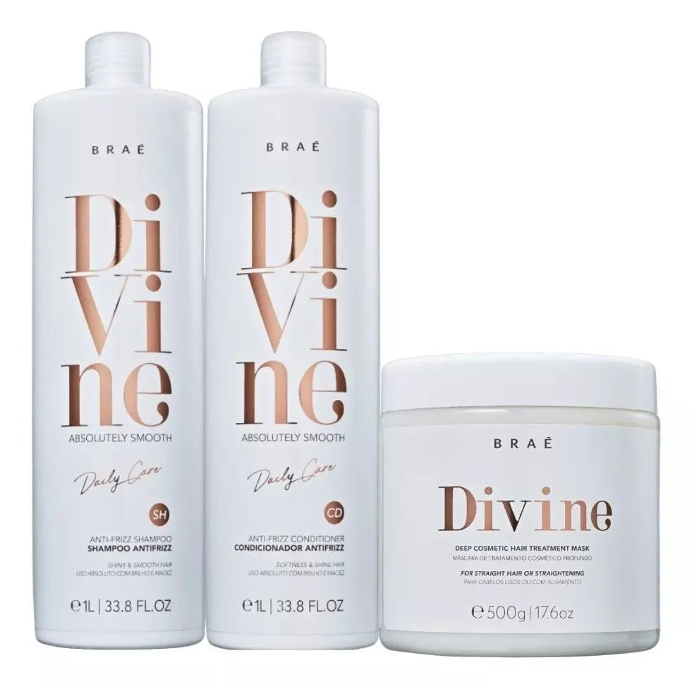 Brae Divine Kit Shampoo, Conditioner, Mask And Keratin Serum - BuyBrazil