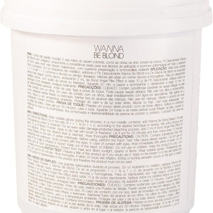 Brae Wanna Be Blond Bleach Powder 500g/17.6 oz and OX Vol 900ml/30.43 fl.oz. - BuyBrazil