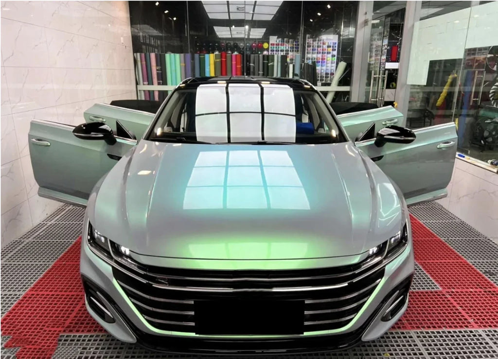 Quality Platinum Green Vehicle Wrap Vinyl Chameleon Green Color Changing Car Wrapping Film - BuyBrazil