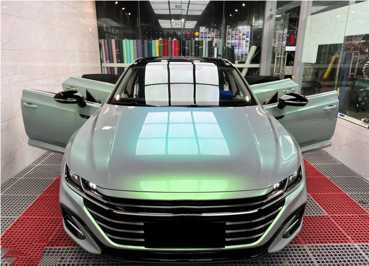 Quality Platinum Green Vehicle Wrap Vinyl Chameleon Green Color Changing Car Wrapping Film - BuyBrazil