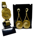 Conjunto Brinco + Pulseira Infinito Capim Dourado Artesanal - BuyBrazil
