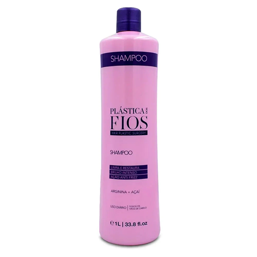 Kit Plástica dos Fios Shampoo 1 litro e Condicionador 1 litro