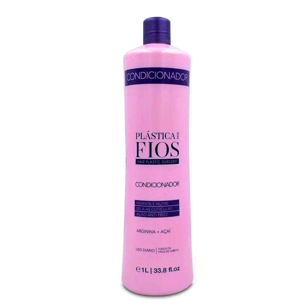 Kit Plástica dos Fios Shampoo 1 litro e Condicionador 1 litro