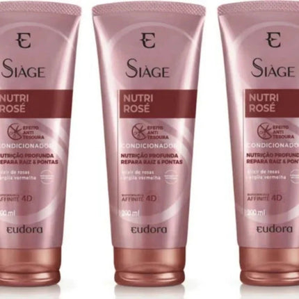 Eudora Siàge Kit Nutri Rosé Conditioner (3 Units) - BuyBrazil
