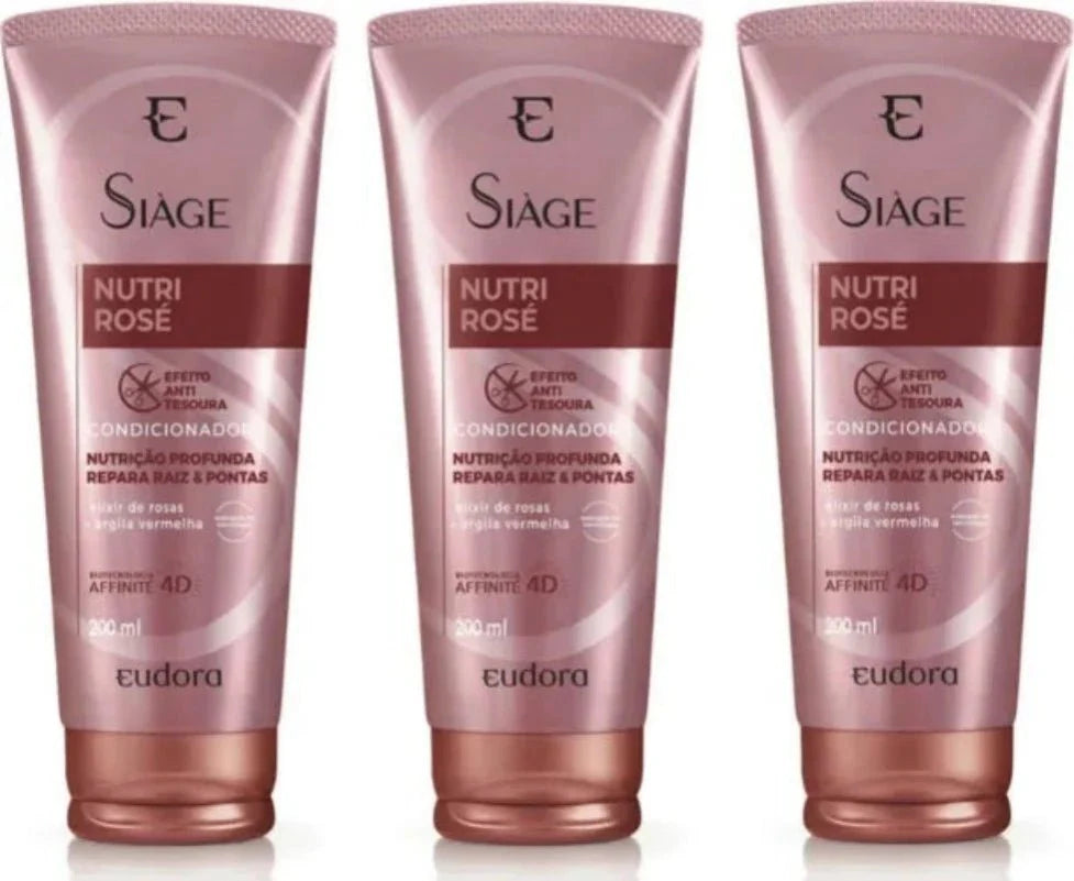 Eudora Siàge Kit Nutri Rosé Conditioner (3 Units) - BuyBrazil