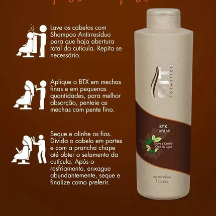 Fit Cosmetics - BTX Capillary Carnation And Cinnamon Botox Capillary 1000ml/33.8 fl.oz. - BuyBrazil