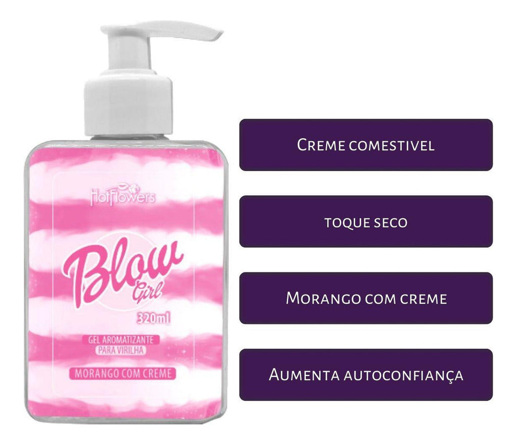 Blow Girl – Gourmet Strawberry Cream Kissable Gel &amp; Massage Duo320ml - BuyBrazil