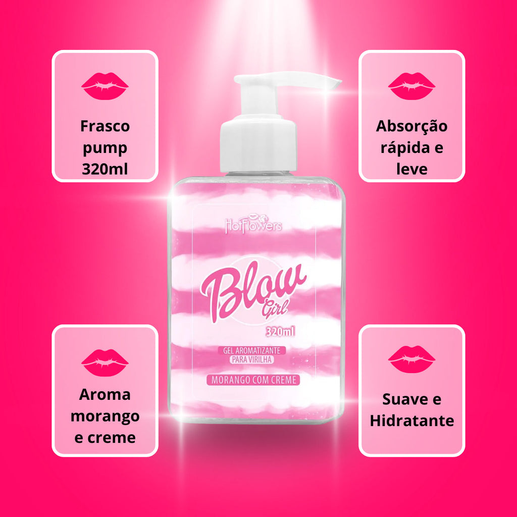 Blow Girl – Gourmet Strawberry Cream Kissable Gel &amp; Massage Duo320ml - BuyBrazil